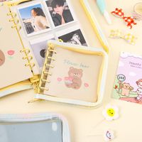 Korean Ins Transparent Pvc Soft Shell A5a6 Loose-leaf Gradient Zipper Edging Journal Book Album Student Notepad main image 5