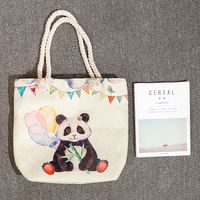 Women's Fashion Animal Starry Sky Canvas Shopping Bags main image 2
