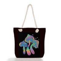 Women's Fashion Cartoon Mushroom Butterfly Canvas Shopping Bags main image 2