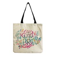 Women's Simple Style Letter Cotton And Linen Shopping Bags sku image 15