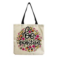 Women's Simple Style Letter Cotton And Linen Shopping Bags sku image 11