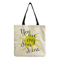 Women's Simple Style Letter Cotton And Linen Shopping Bags sku image 9