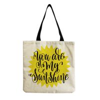 Women's Simple Style Letter Cotton And Linen Shopping Bags sku image 5