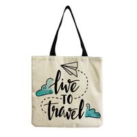 Women's Simple Style Letter Cotton And Linen Shopping Bags sku image 13