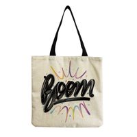 Women's Simple Style Letter Cotton And Linen Shopping Bags sku image 12