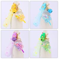 Cute Lollipop Flower Pvc Arylic Quicksand Bag Pendant Keychain main image 6