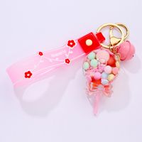 Cute Lollipop Flower Pvc Arylic Quicksand Bag Pendant Keychain sku image 2