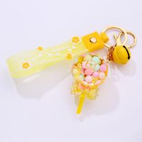 Cute Lollipop Flower Pvc Arylic Quicksand Bag Pendant Keychain sku image 5