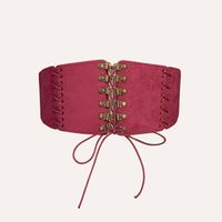 Fashion Solid Color Pu Leather Iron Women'S Corset Belts main image 2