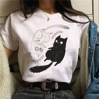 Women's T-shirt Short Sleeve T-shirts Printing Fashion Cartoon Cat main image 5