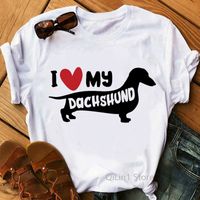 Women's T-shirt Short Sleeve T-shirts Printing Fashion Letter Dog main image 5