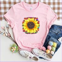 Women's T-shirt Short Sleeve T-shirts Printing Simple Style Sunflower main image 1