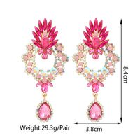 1 Pair Simple Style Flower Rhinestone Inlay Artificial Gemstones Women's Earrings main image 7
