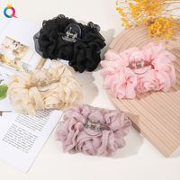 Simple Style Flower Cloth Hair Claws 1 Piece main image 4