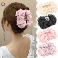 Simple Style Flower Cloth Hair Claws 1 Piece main image 1