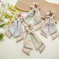 Fashion Ditsy Floral Cloth Printing Pleated Hair Tie 1 Piece main image 1