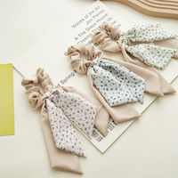 Fashion Ditsy Floral Cloth Printing Pleated Hair Tie 1 Piece main image 2