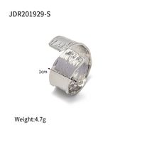 Retro Geometric Stainless Steel Open Ring Plating Stainless Steel Rings sku image 1