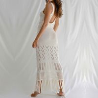 Women's Fashion Solid Color Backless 1 Piece Cover Ups main image 3