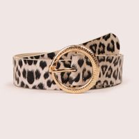 Simple Style Snakeskin Leopard Pu Leather Alloy Plating Women's Leather Belts 1 Piece main image 1