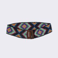 Ethnic Style Geometric Plastic Beaded Women's Woven Belts 1 Piece sku image 2