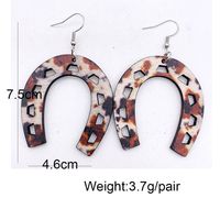 1 Pair Ethnic Style Cow Pattern Leopard Wood Women's Drop Earrings main image 4