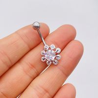 1 Piece Fashion Star Heart Shape Butterfly Stainless Steel Inlay Zircon Belly Ring sku image 33