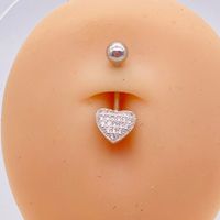 1 Piece Fashion Star Heart Shape Butterfly Stainless Steel Inlay Zircon Belly Ring sku image 18