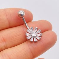 1 Piece Fashion Star Heart Shape Butterfly Stainless Steel Inlay Zircon Belly Ring sku image 36