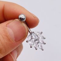 1 Piece Fashion Star Heart Shape Butterfly Stainless Steel Inlay Zircon Belly Ring sku image 45