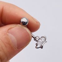 1 Piece Fashion Star Heart Shape Butterfly Stainless Steel Inlay Zircon Belly Ring sku image 13