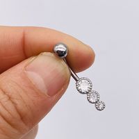 1 Piece Fashion Star Heart Shape Butterfly Stainless Steel Inlay Zircon Belly Ring sku image 4