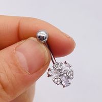 1 Piece Fashion Star Heart Shape Butterfly Stainless Steel Inlay Zircon Belly Ring sku image 21