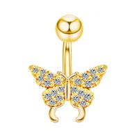 1 Piece Fashion Star Heart Shape Butterfly Stainless Steel Inlay Zircon Belly Ring sku image 37