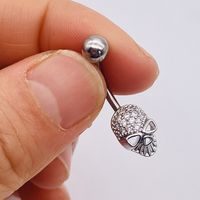 1 Piece Fashion Star Heart Shape Butterfly Stainless Steel Inlay Zircon Belly Ring sku image 14
