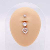 1 Piece Fashion Star Heart Shape Butterfly Stainless Steel Inlay Zircon Belly Ring sku image 28