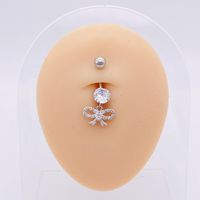 1 Piece Fashion Star Heart Shape Butterfly Stainless Steel Inlay Zircon Belly Ring sku image 32