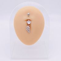 1 Piece Fashion Star Heart Shape Butterfly Stainless Steel Inlay Zircon Belly Ring sku image 41