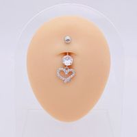 1 Piece Fashion Star Heart Shape Butterfly Stainless Steel Inlay Zircon Belly Ring sku image 40