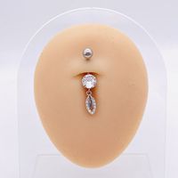 1 Piece Fashion Star Heart Shape Butterfly Stainless Steel Inlay Zircon Belly Ring sku image 16