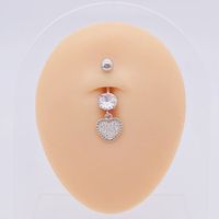 1 Piece Fashion Star Heart Shape Butterfly Stainless Steel Inlay Zircon Belly Ring sku image 42