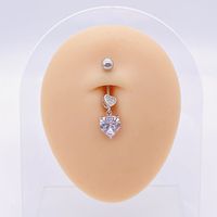 1 Piece Fashion Star Heart Shape Butterfly Stainless Steel Inlay Zircon Belly Ring sku image 35
