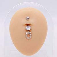 1 Piece Fashion Star Heart Shape Butterfly Stainless Steel Inlay Zircon Belly Ring sku image 31