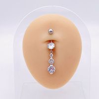 1 Piece Fashion Star Heart Shape Butterfly Stainless Steel Inlay Zircon Belly Ring sku image 39