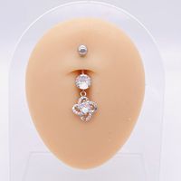 1 Piece Fashion Star Heart Shape Butterfly Stainless Steel Inlay Zircon Belly Ring sku image 51