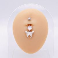 1 Piece Fashion Star Heart Shape Butterfly Stainless Steel Inlay Zircon Belly Ring sku image 54