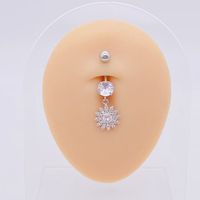 1 Piece Fashion Star Heart Shape Butterfly Stainless Steel Inlay Zircon Belly Ring sku image 55