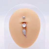 1 Piece Fashion Star Heart Shape Butterfly Stainless Steel Inlay Zircon Belly Ring sku image 43