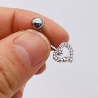 1 Piece Fashion Star Heart Shape Butterfly Stainless Steel Inlay Zircon Belly Ring sku image 6