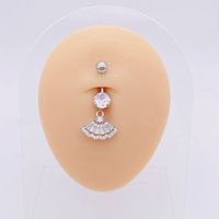 1 Piece Fashion Star Heart Shape Butterfly Stainless Steel Inlay Zircon Belly Ring sku image 58